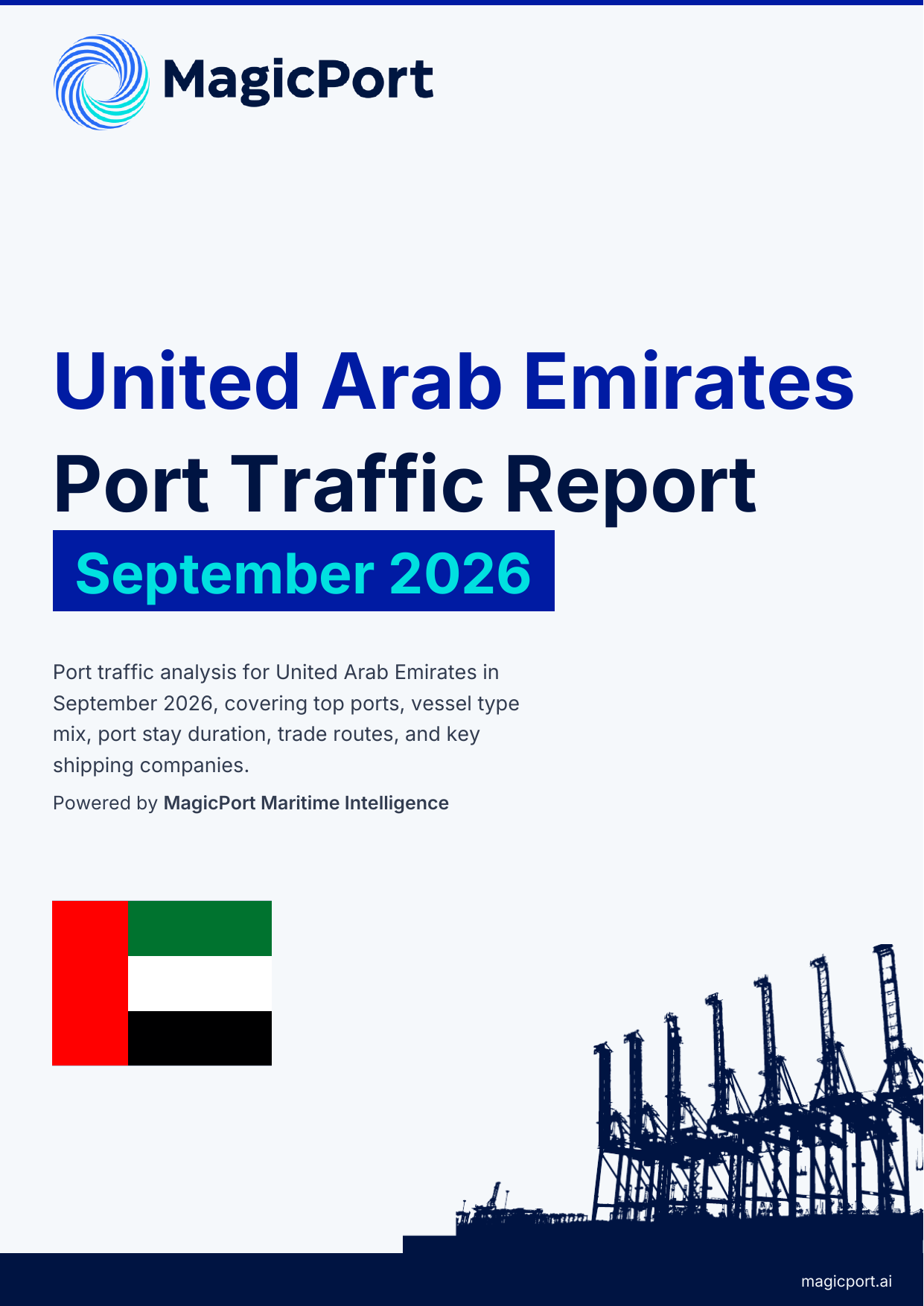 United Arab Emirates Port Traffic Report — September 2026 cover