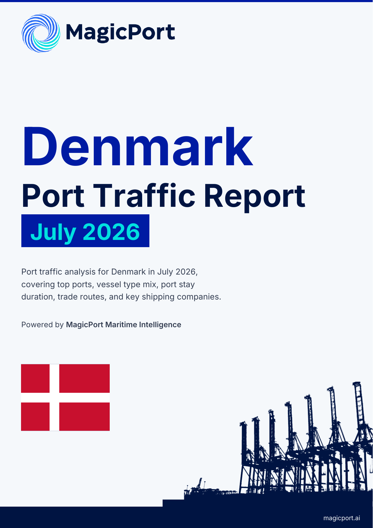 Denmark Port Traffic Report — July 2026 cover