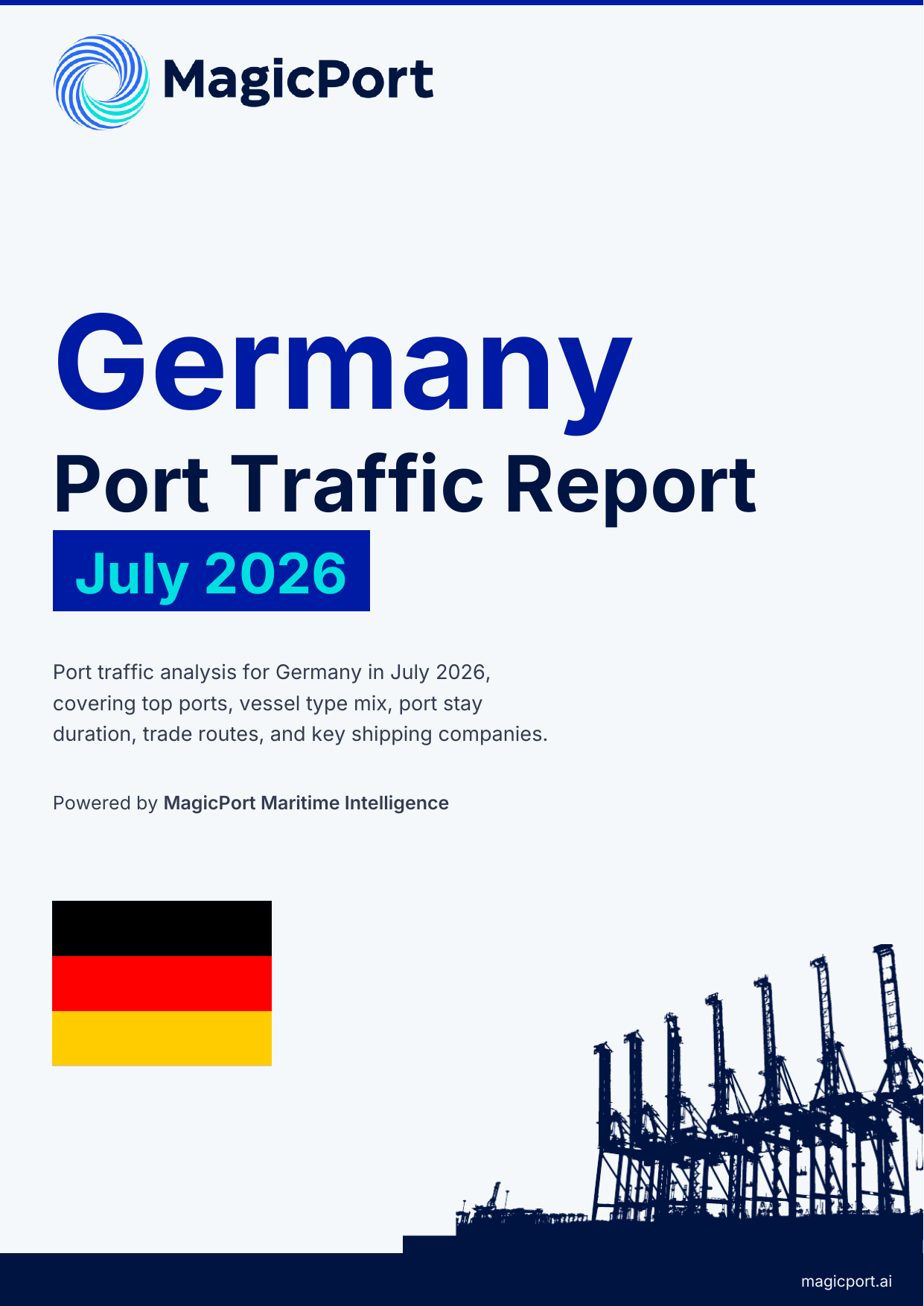 Germany Port Traffic Report — July 2026 cover