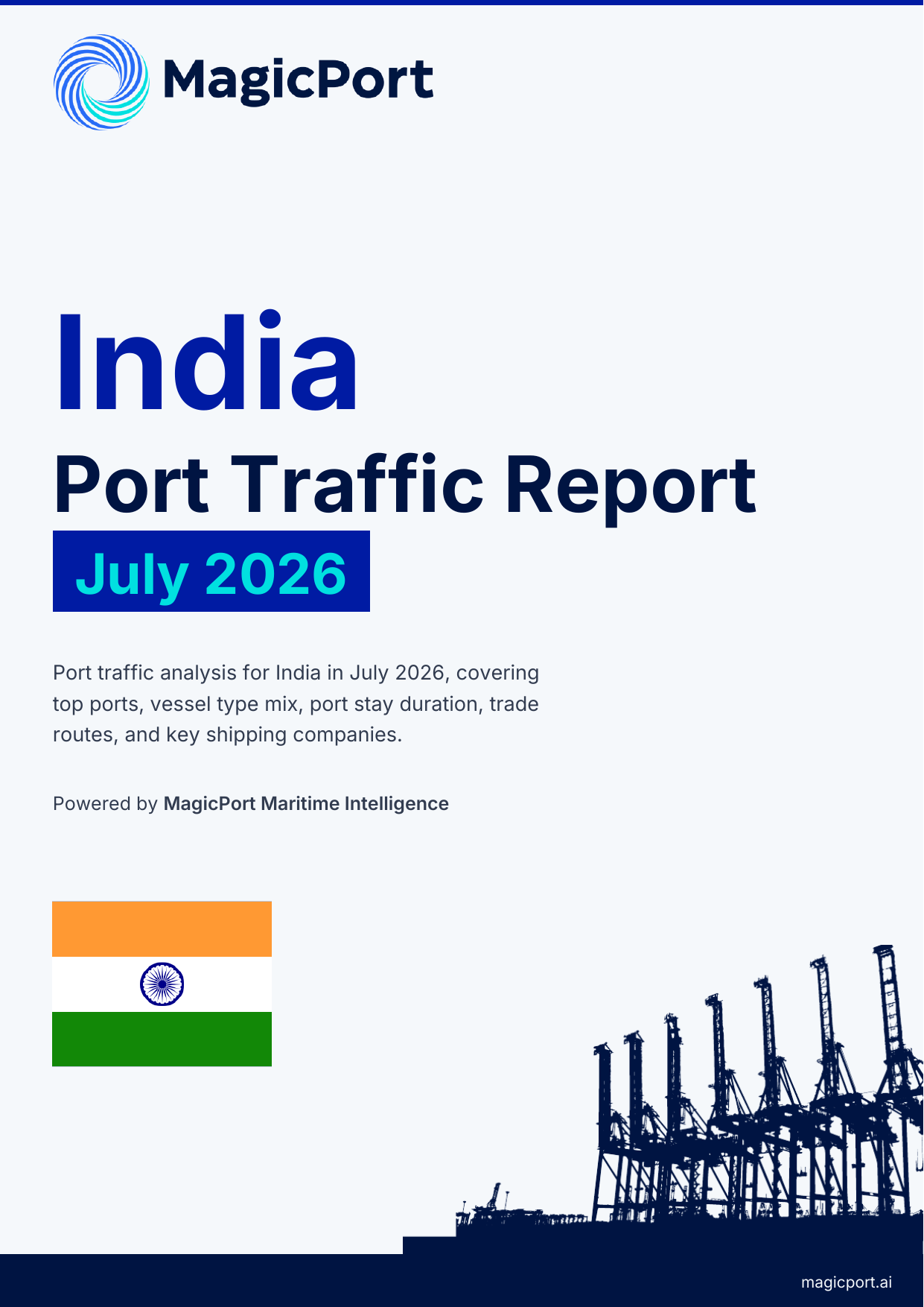 India Port Traffic Report — July 2026 cover