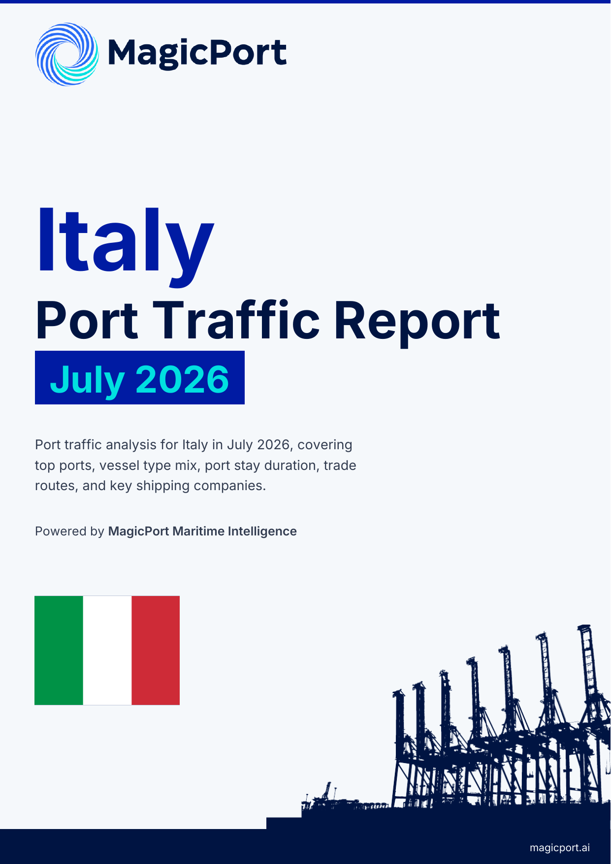 Italy Port Traffic Report — July 2026 cover
