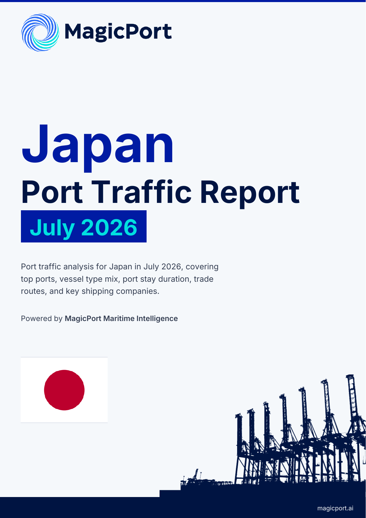 Japan Port Traffic Report — July 2026 cover