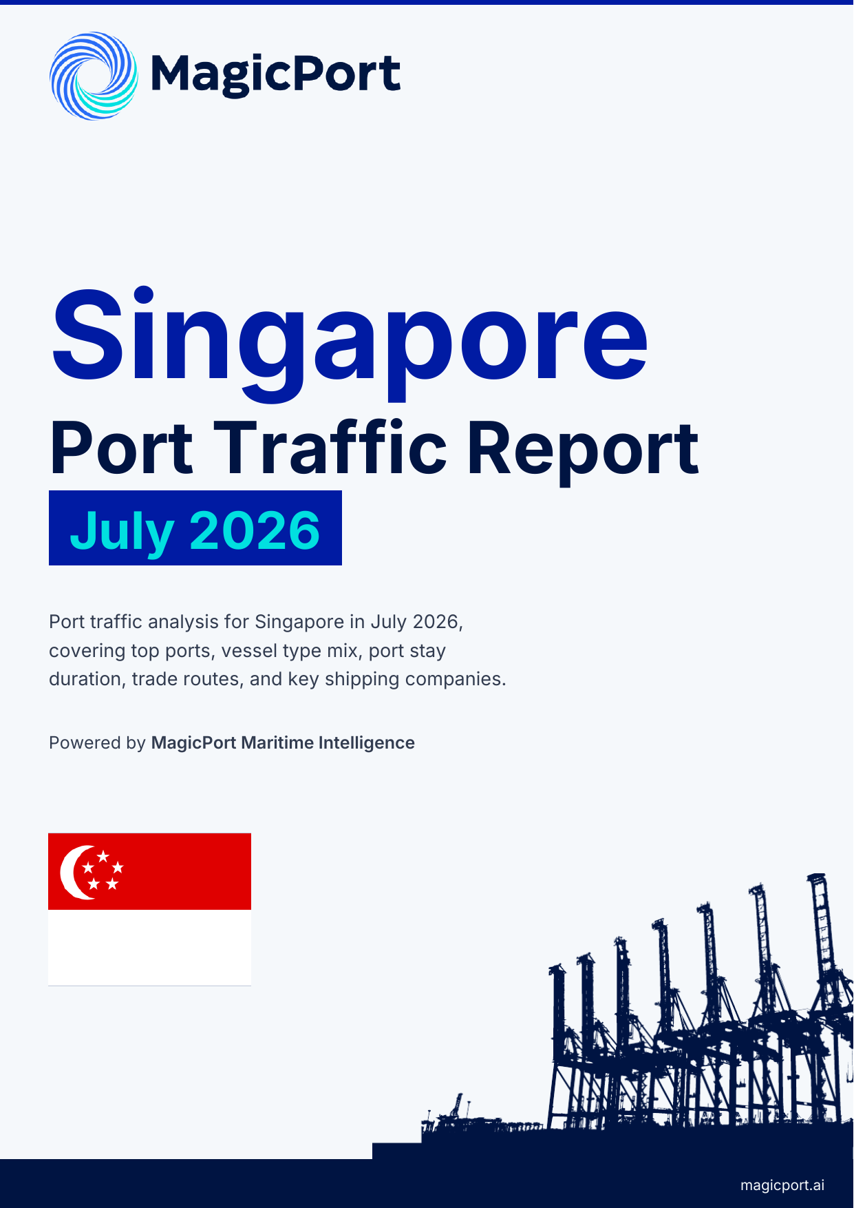 Singapore Port Traffic Report — July 2026 cover