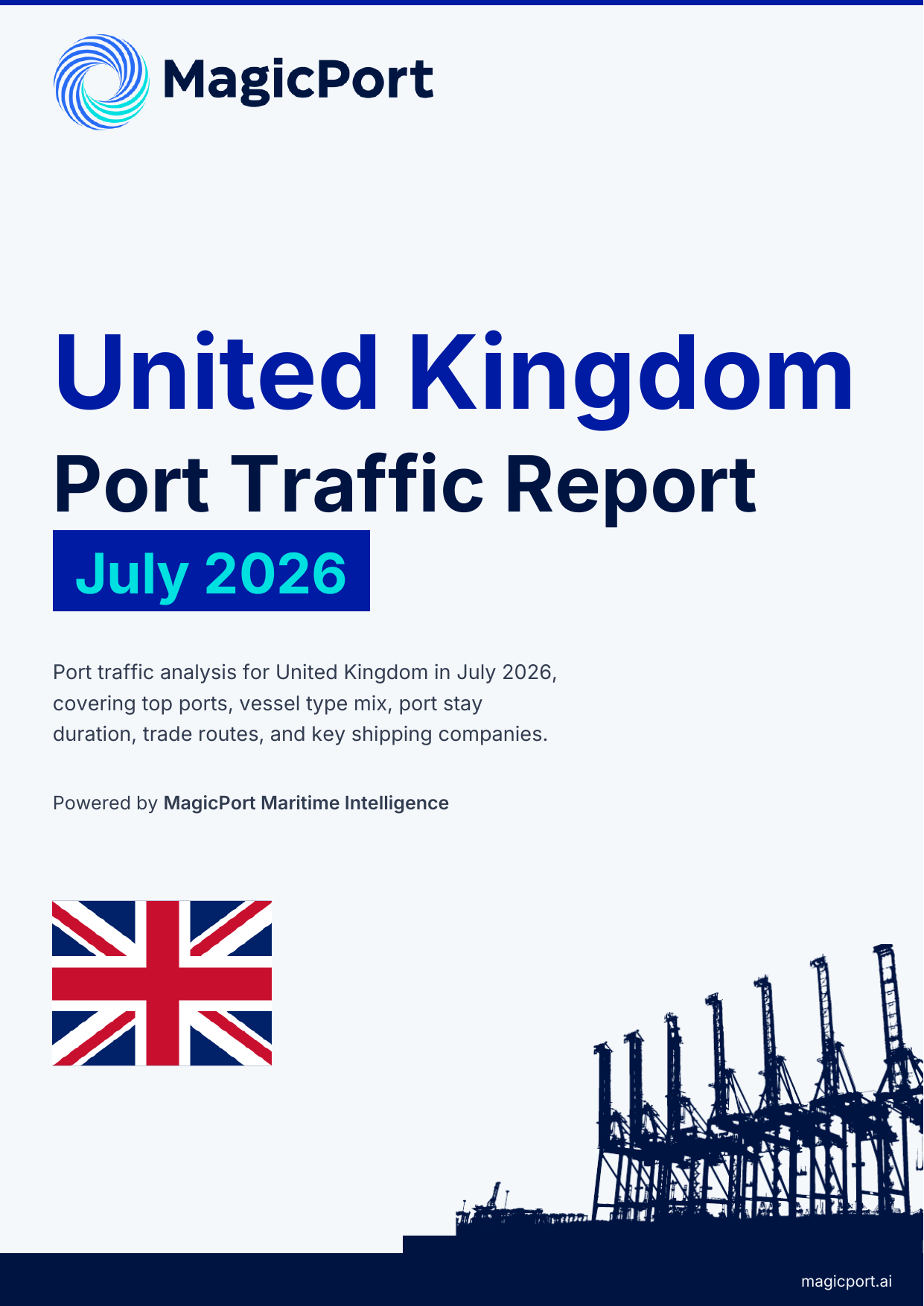 United Kingdom Port Traffic Report — July 2026 cover