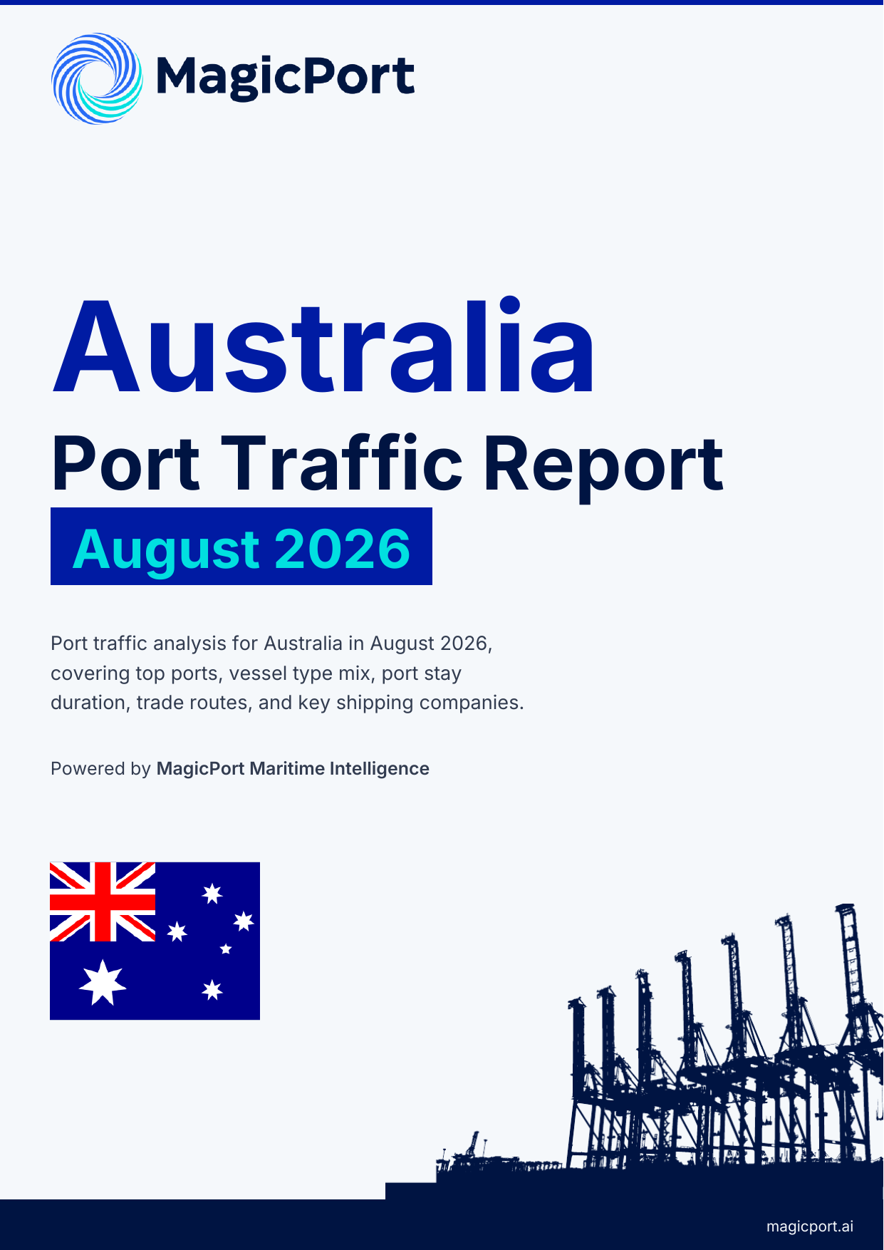 Australia Port Traffic Report — August 2026 cover