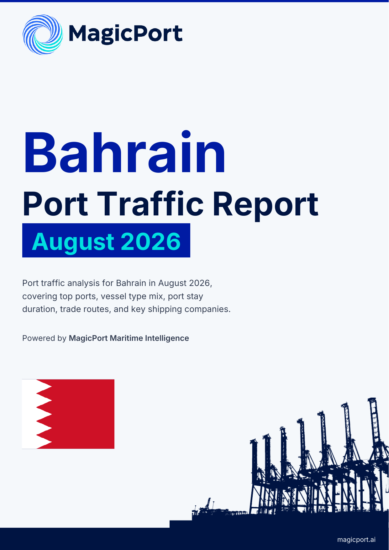 Bahrain Port Traffic Report — August 2026 cover