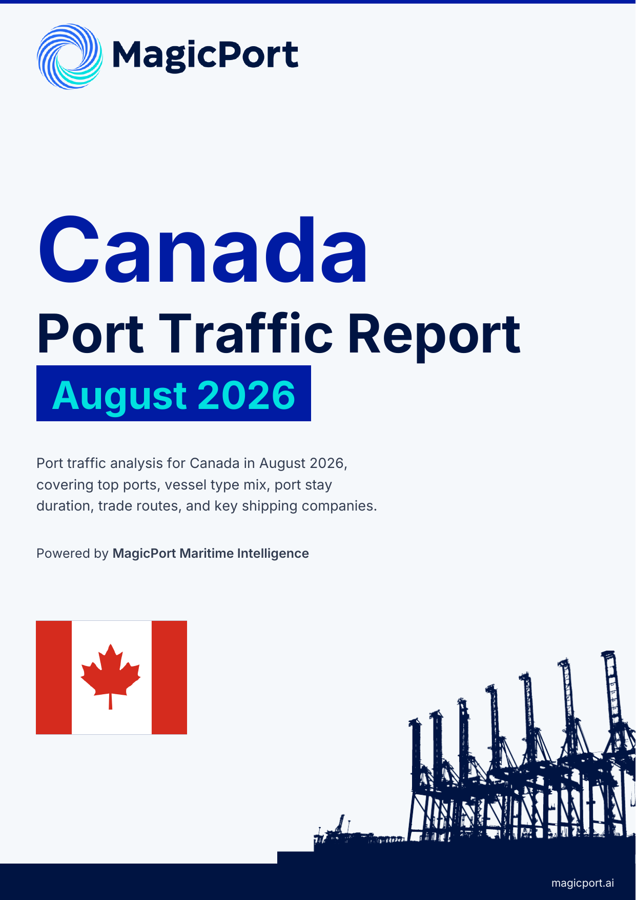 Canada Port Traffic Report — August 2026 cover