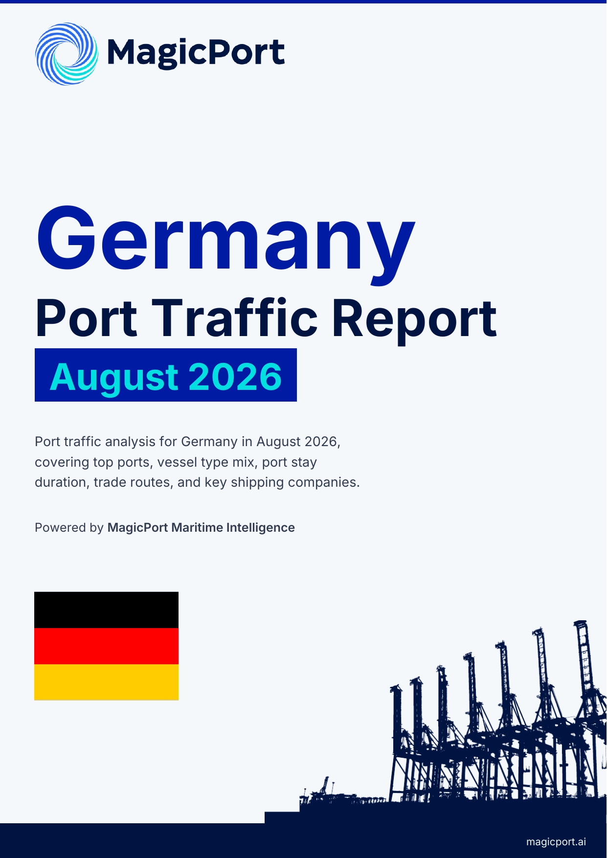 Germany Port Traffic Report — August 2026 cover