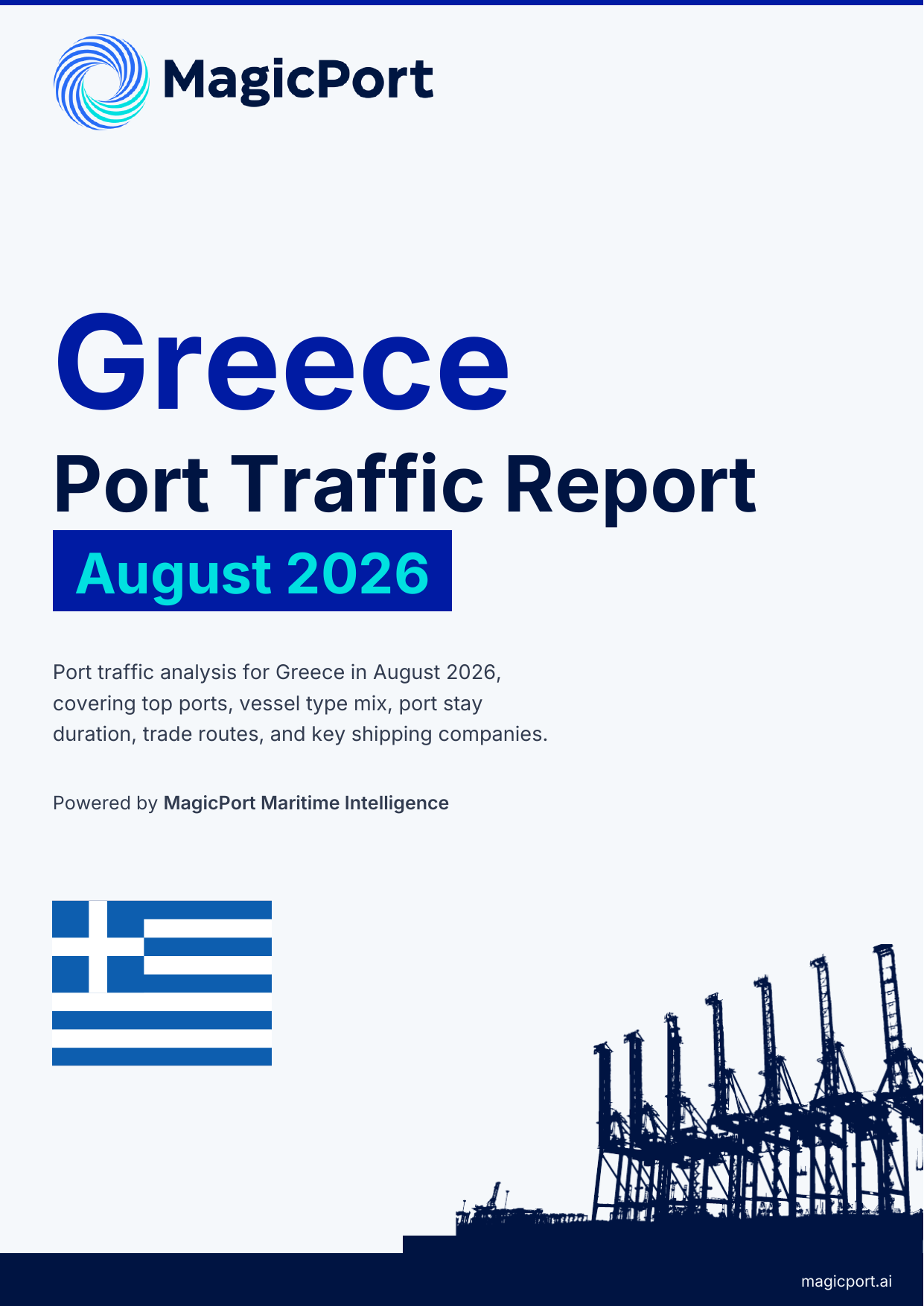 Greece Port Traffic Report — August 2026 cover