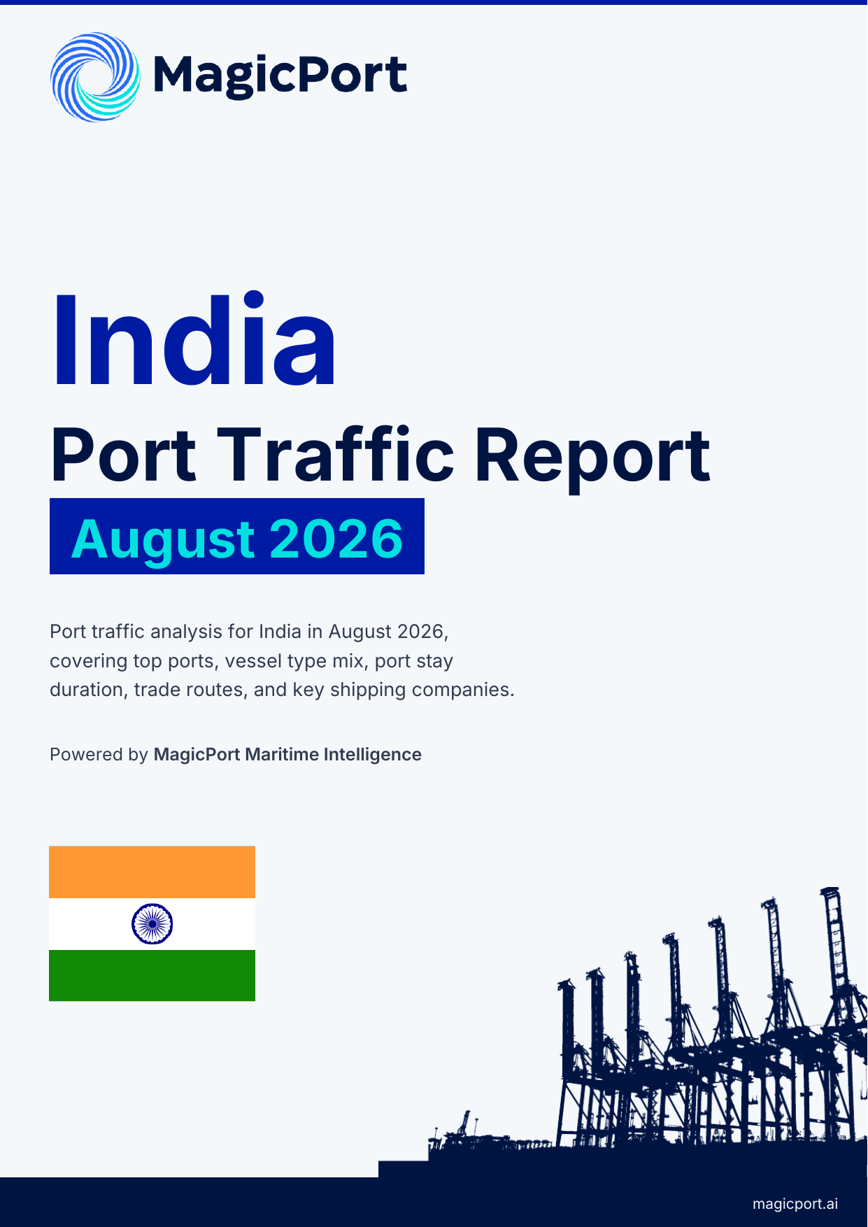 India Port Traffic Report — August 2026 cover