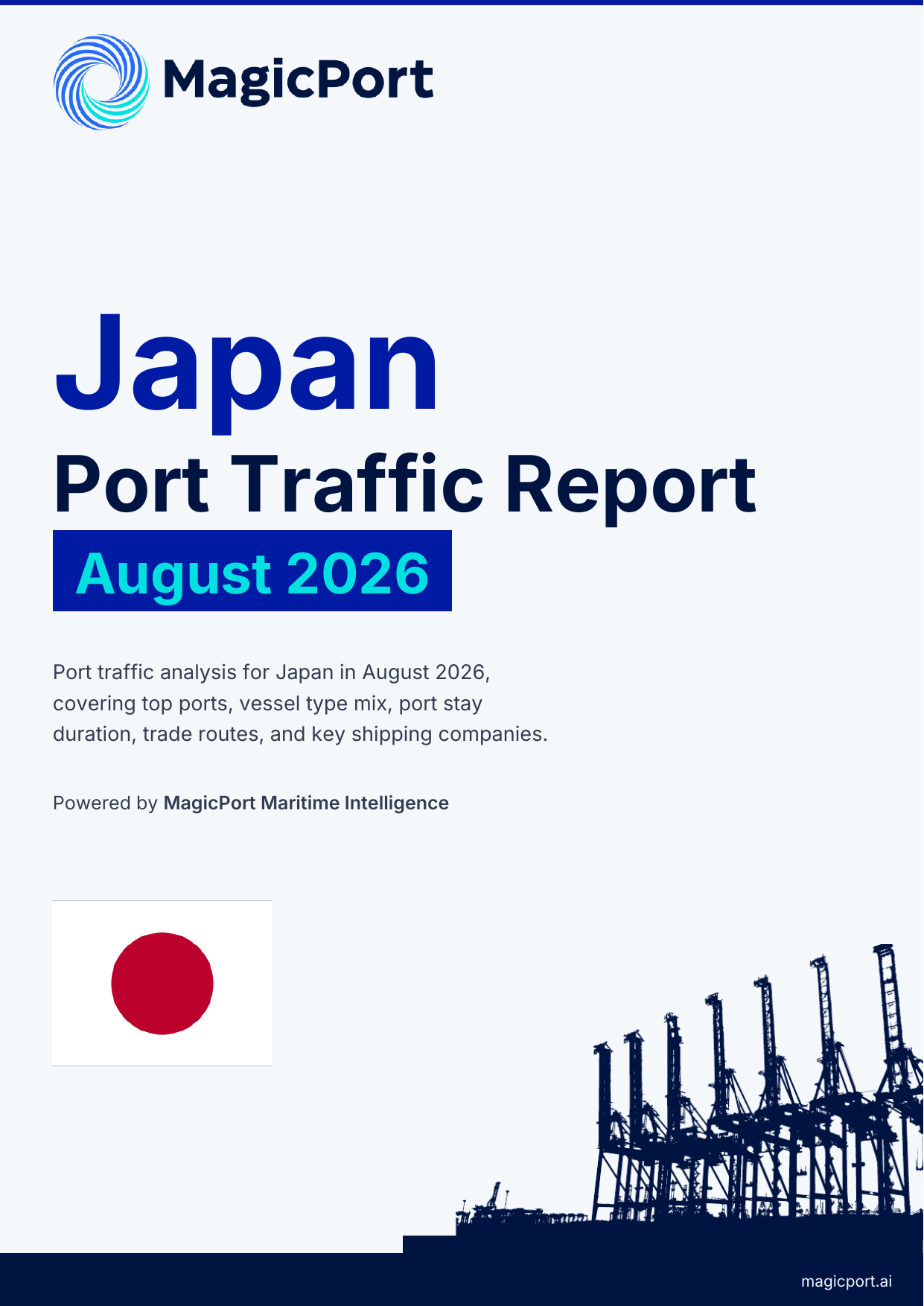 Japan Port Traffic Report — August 2026 cover