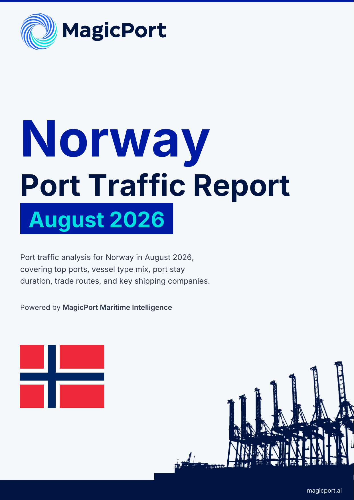 Norway Port Traffic Report — August 2026 cover