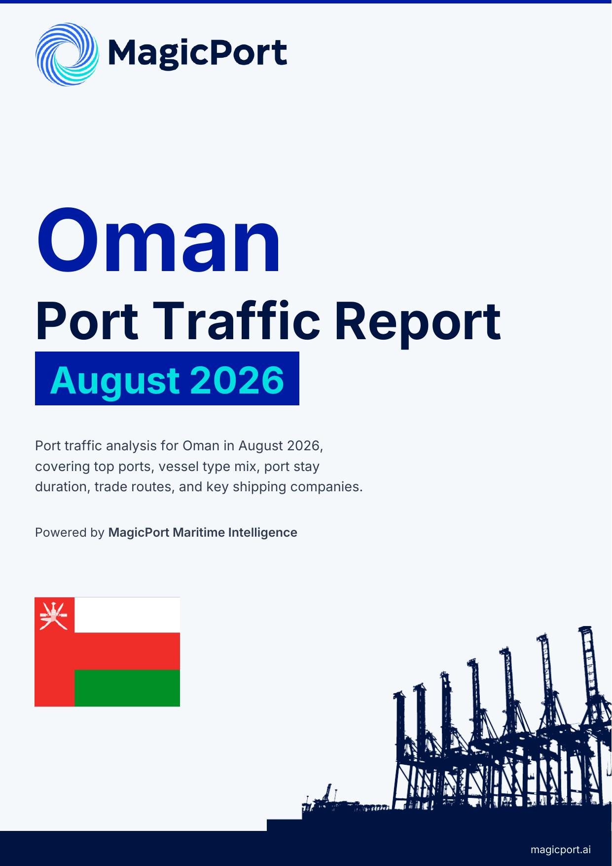 Oman Port Traffic Report — August 2026 cover
