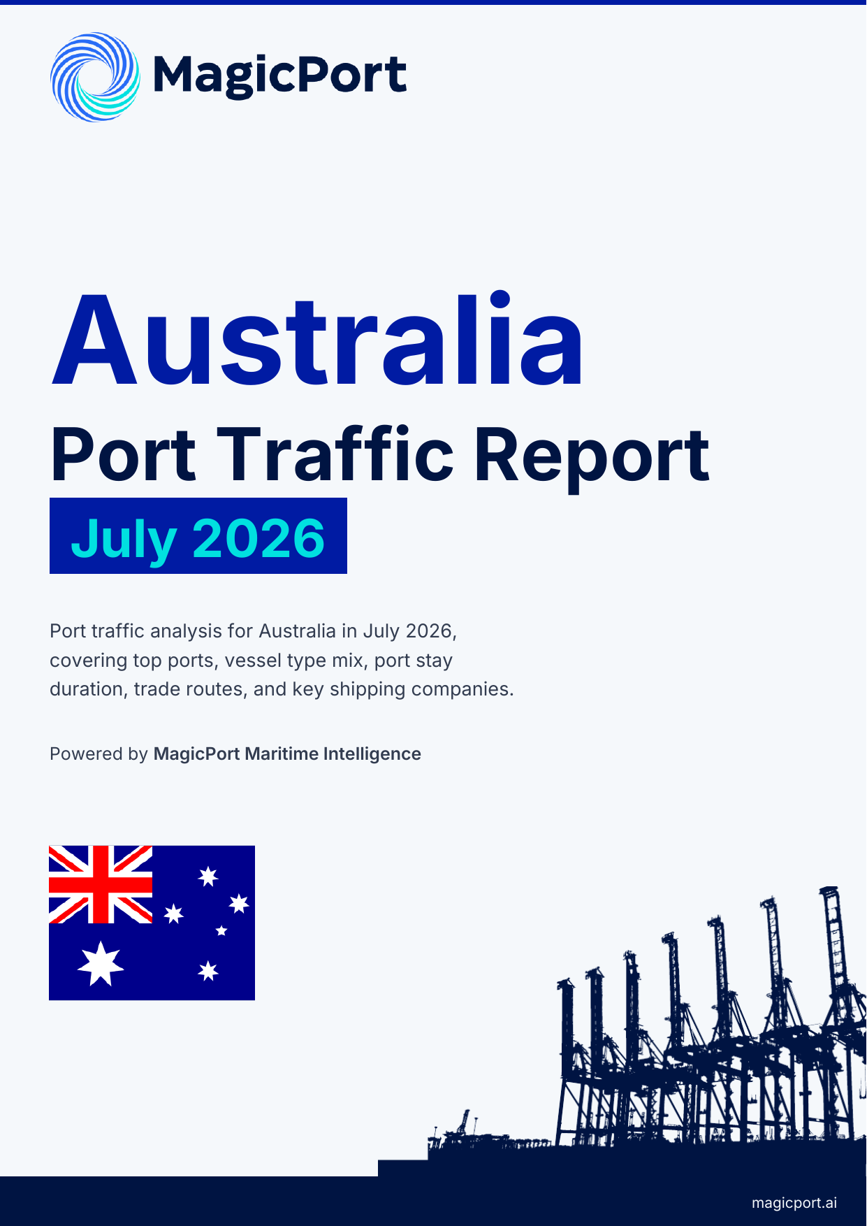 Australia Port Traffic Report — July 2026 cover