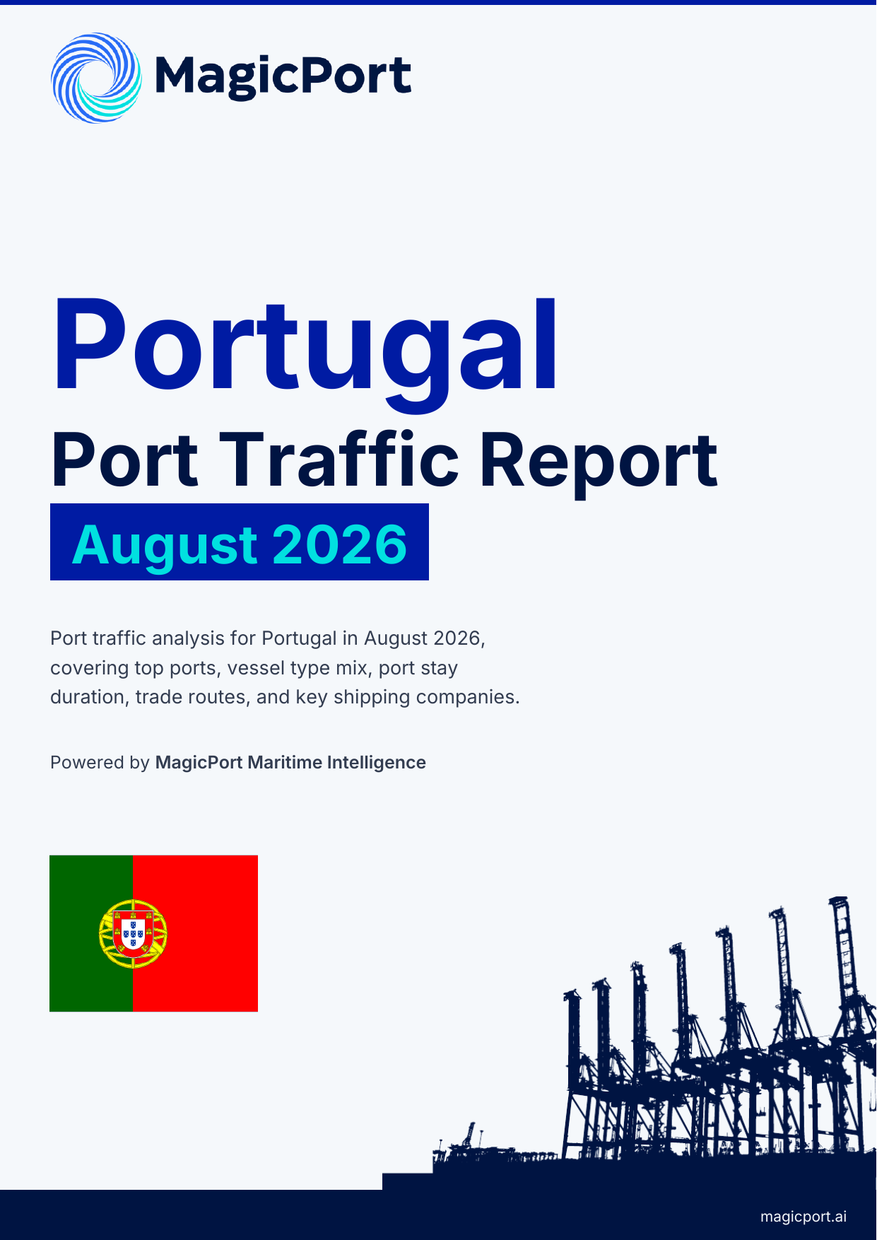 Portugal Port Traffic Report — August 2026 cover