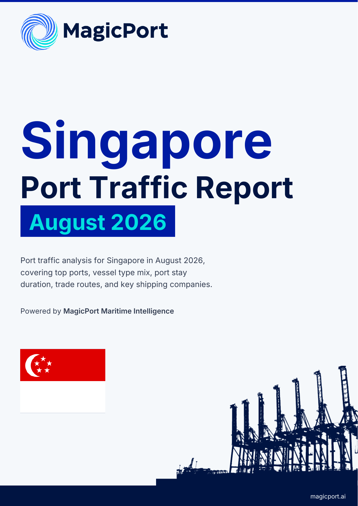 Singapore Port Traffic Report — August 2026 cover
