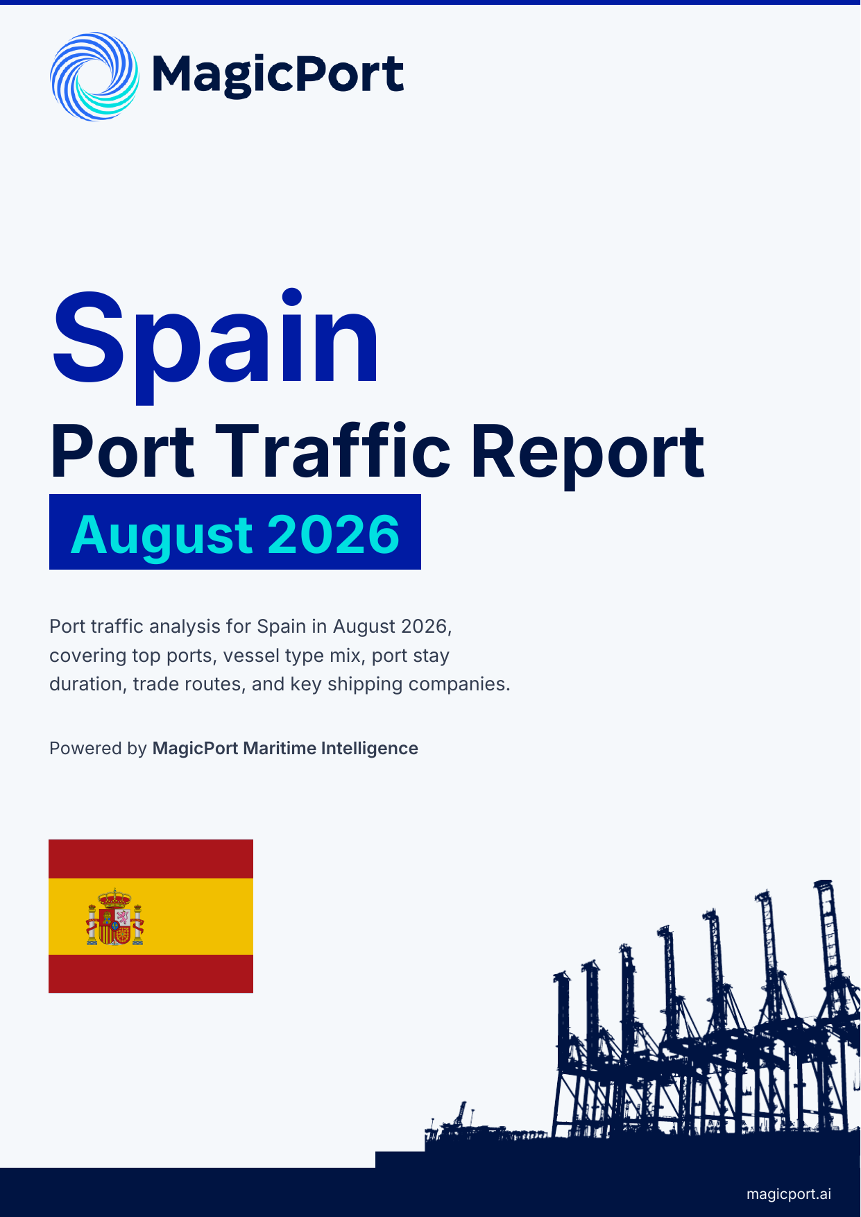 Spain Port Traffic Report — August 2026 cover
