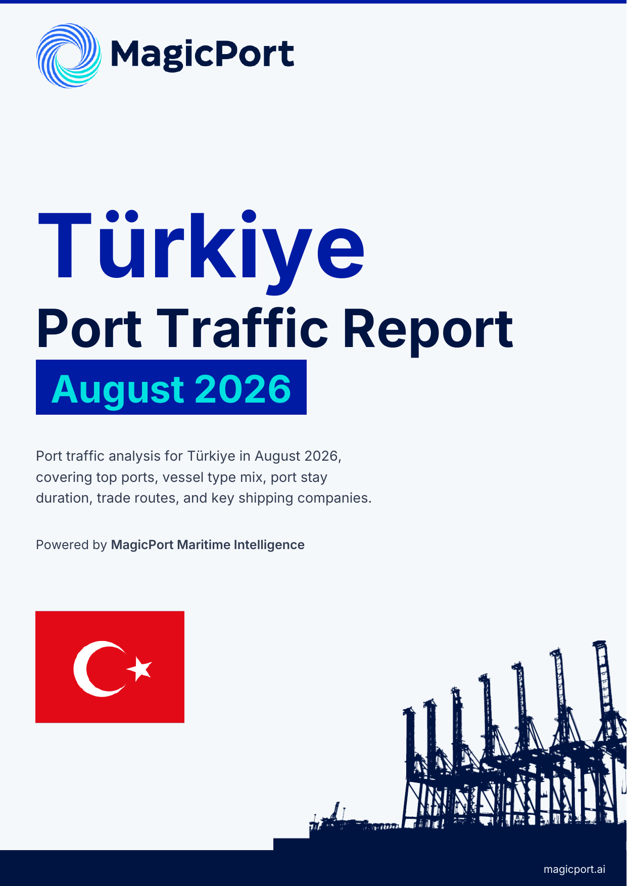 Türkiye Port Traffic Report — August 2026 cover