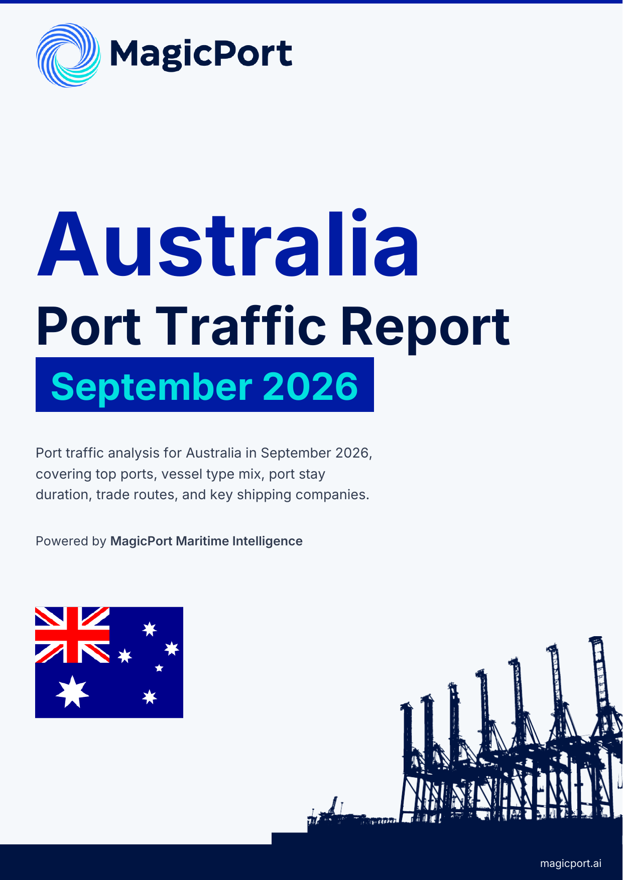 Australia Port Traffic Report — September 2026 cover