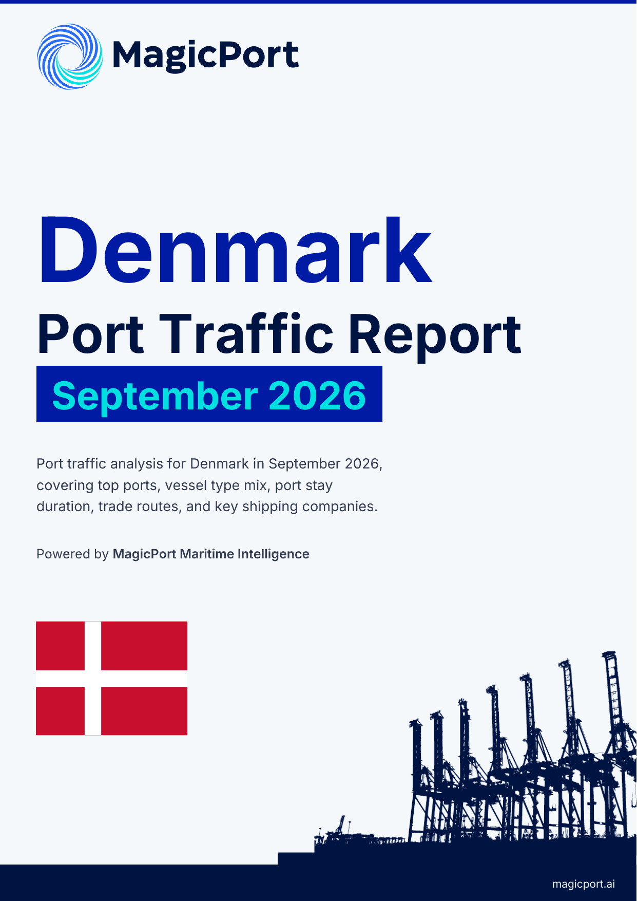 Denmark Port Traffic Report — September 2026 cover