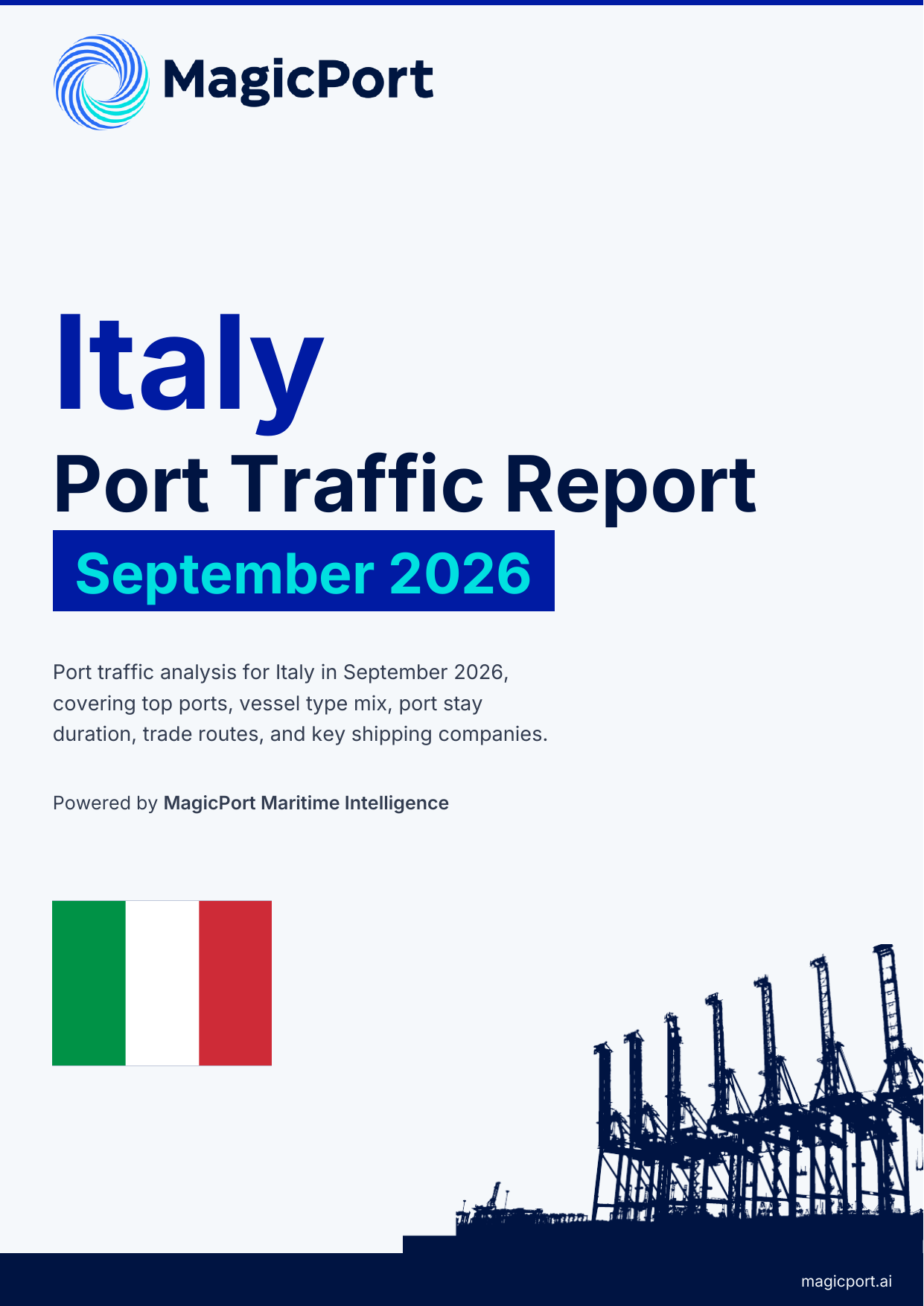 Italy Port Traffic Report — September 2026 cover
