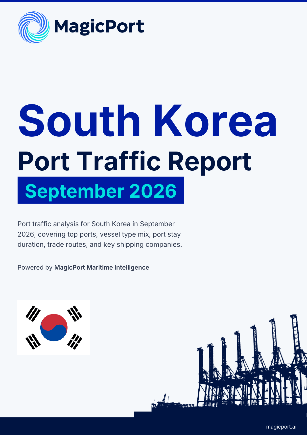 South Korea Port Traffic Report — September 2026 cover